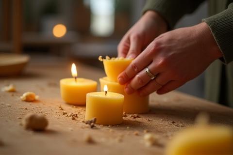 Handfertigung einer Kerze