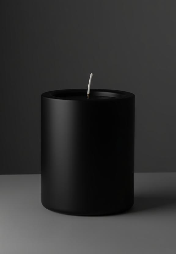 Schwarze matte Hand Candle
